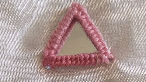 Triangle mirror work tutorial/Shisha Work. Embroidery Mirror work tutorial..