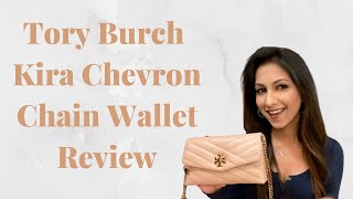 TORY BURCH KIRA CHEVRON CHAIN WALLET REVIEW 