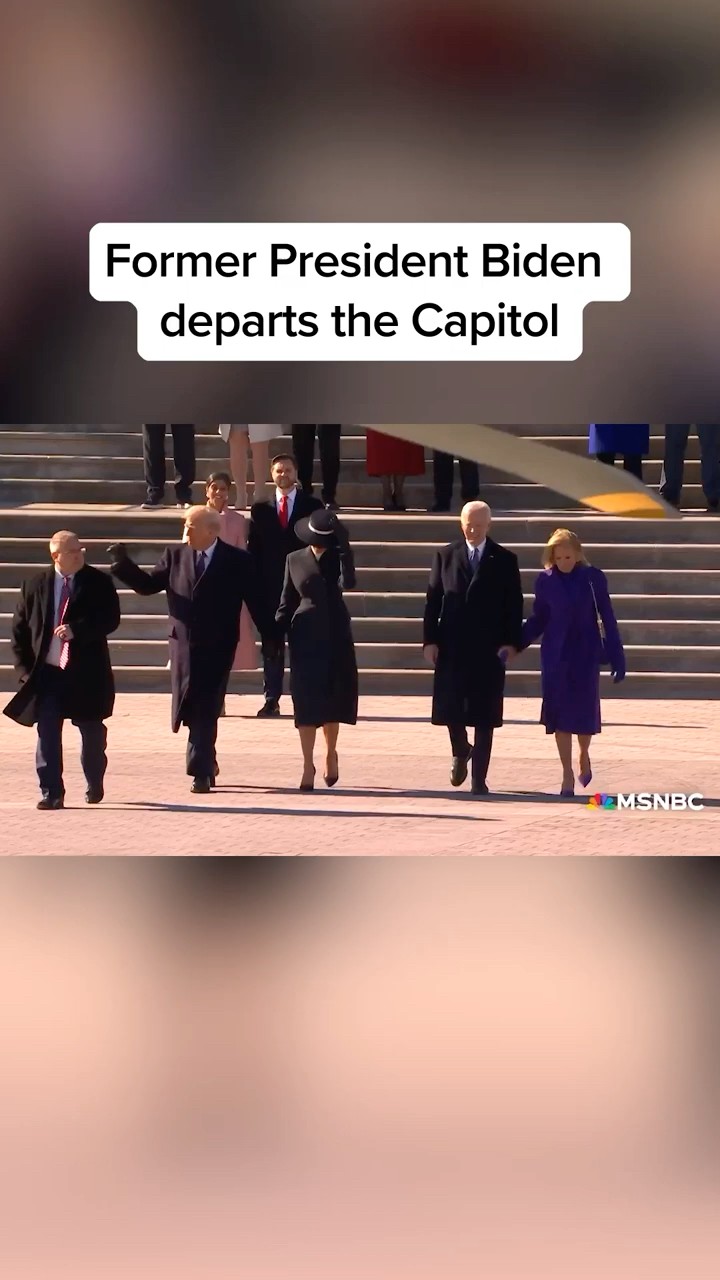 Former President Biden departs the Captiol