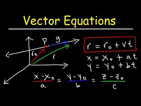 How To Find The Vector Equation of a Line and Symmetric & Parametric Equations