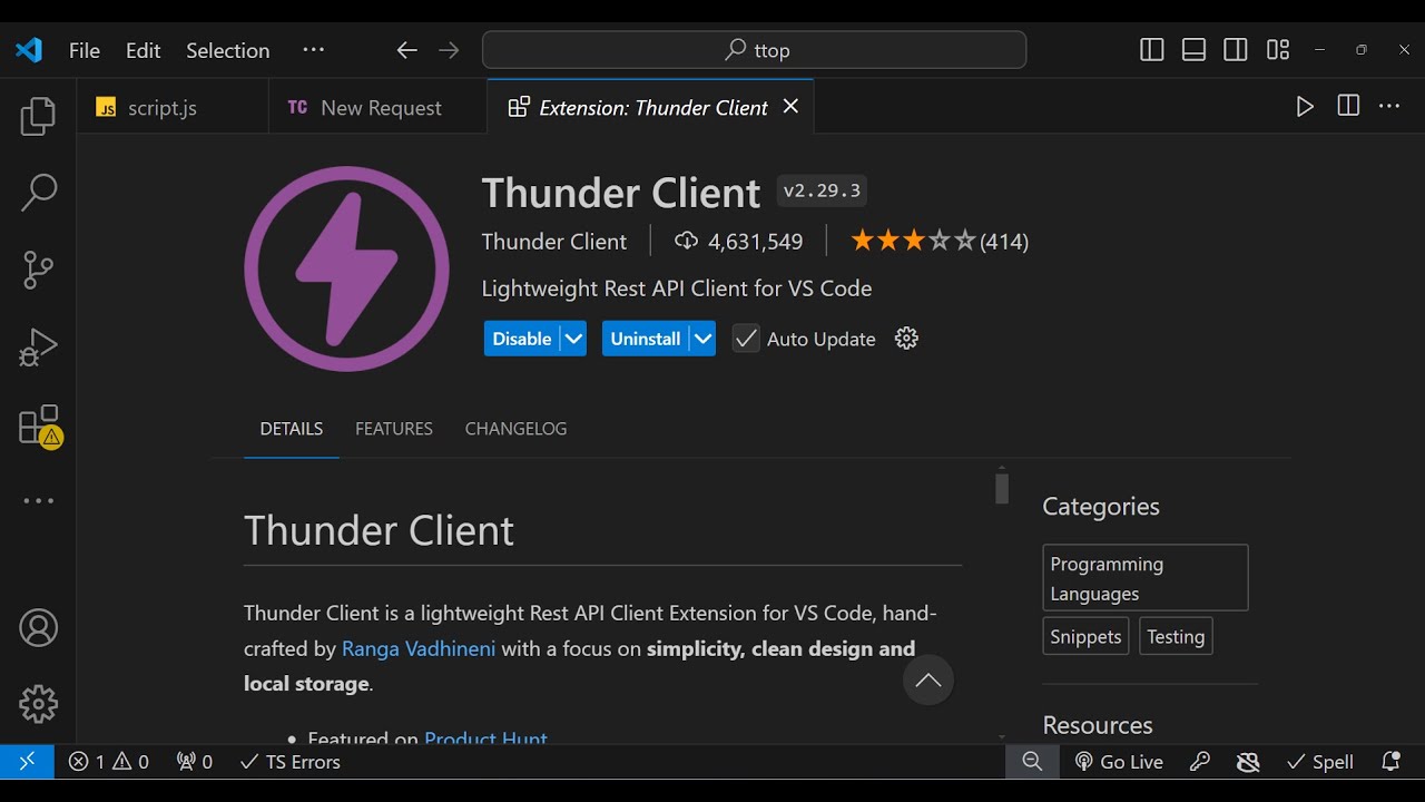 VS Code Postman Alternative to Test REST APIs Easily Using Thunder ...
