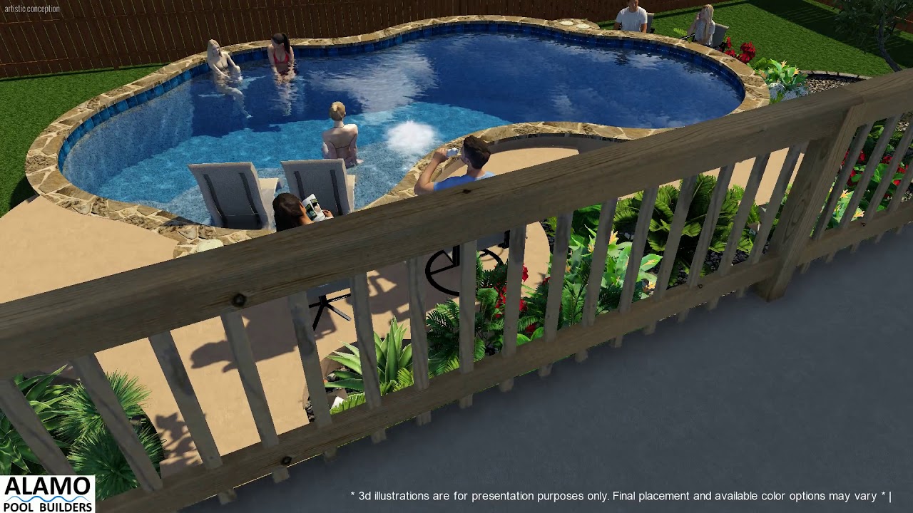 Custom Pool Design By: Alamo Pool Builders