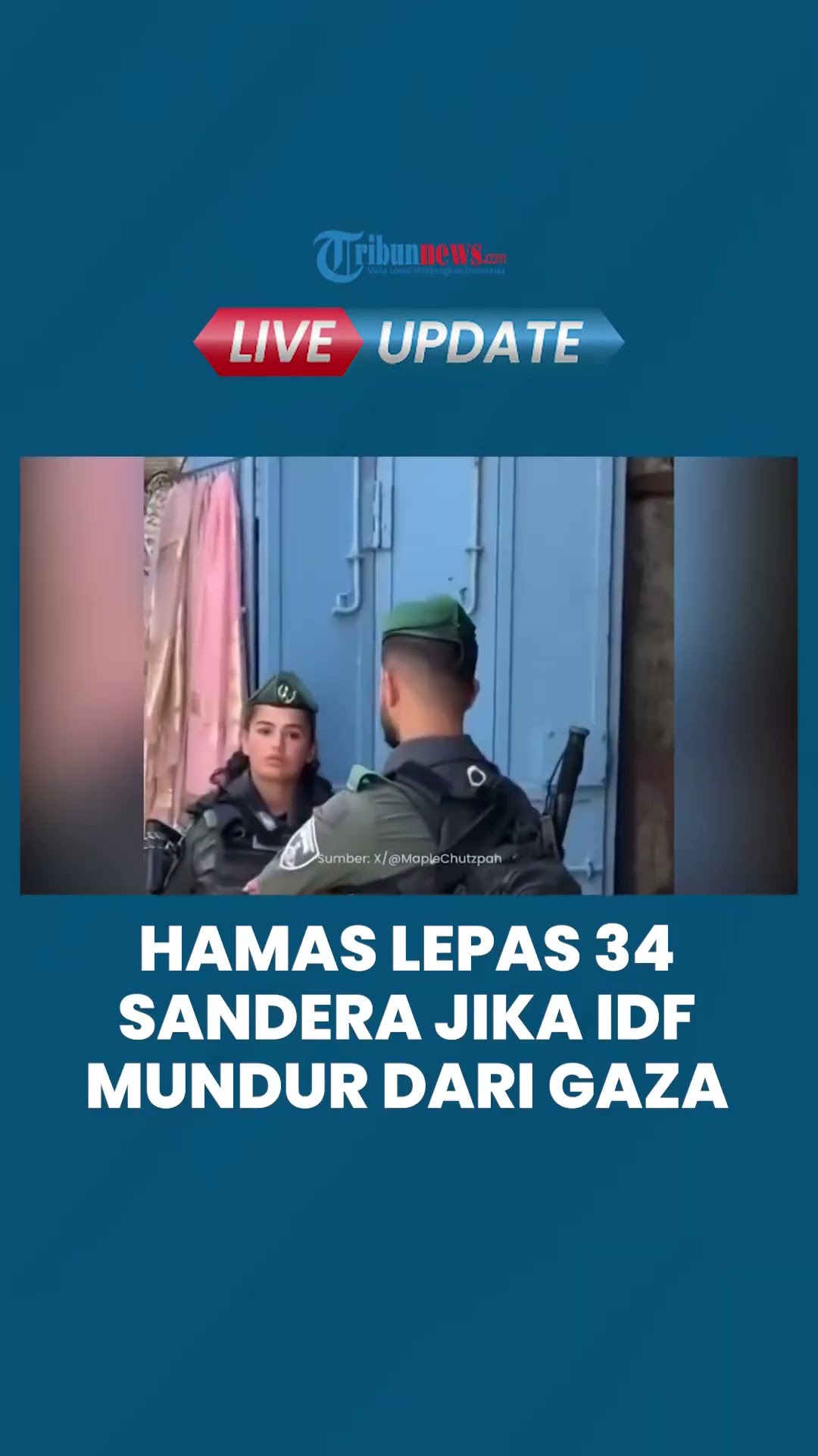 Hamas Siap Lepas 34 Sandera dengan Syarat Penarikan Pasukan Zionis dari Gaza, Akankah Israel Setuju?