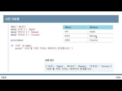 [This is a Coding Test with Python] Lesson 6: Python Grammar: Dictionaries and Set Data Types