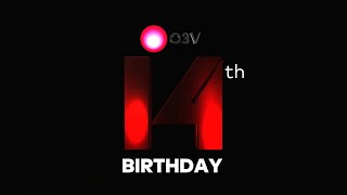 O3V Television 14th Birthday logo (2020)