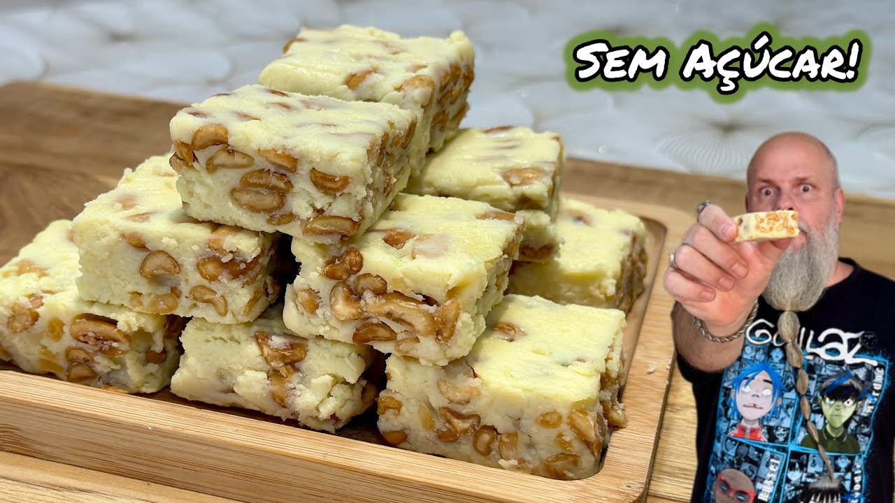 Pé de Moleque sem Açúcar e sem Culpa