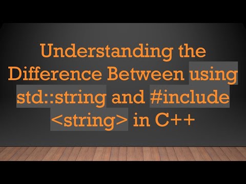 Understanding the Difference Between using std::string and #include  string  in C++