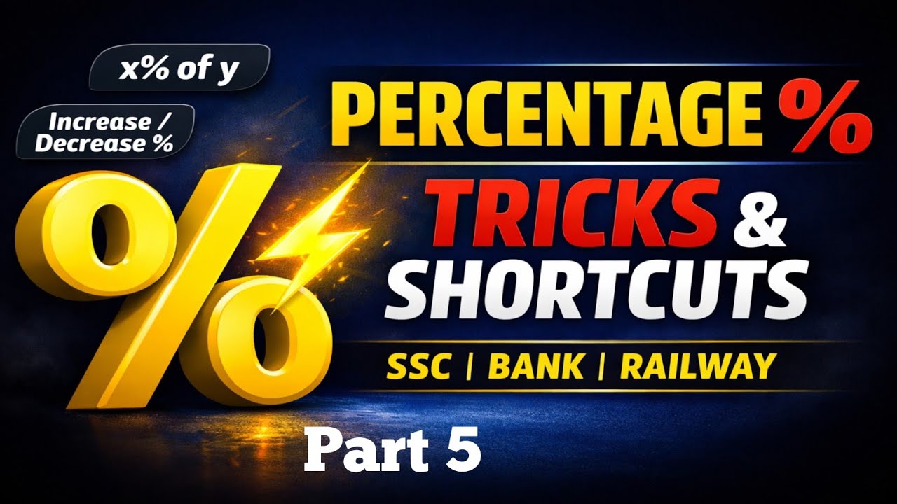 Short Tricks Maths "Percentage" 