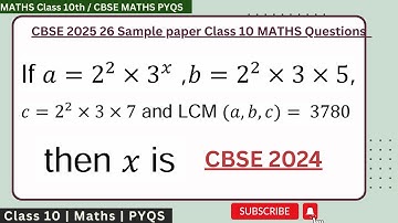 If a=2² x 3^x , b=2²x 3 x 5 , c=2²x 3 x 7 and LCM(a, b , c)=3780, then x is equal to