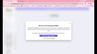 Virtual Keypad   Admin Users Only