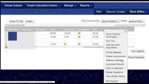 Blackboard 9.1.13: Using Attempt Statistics