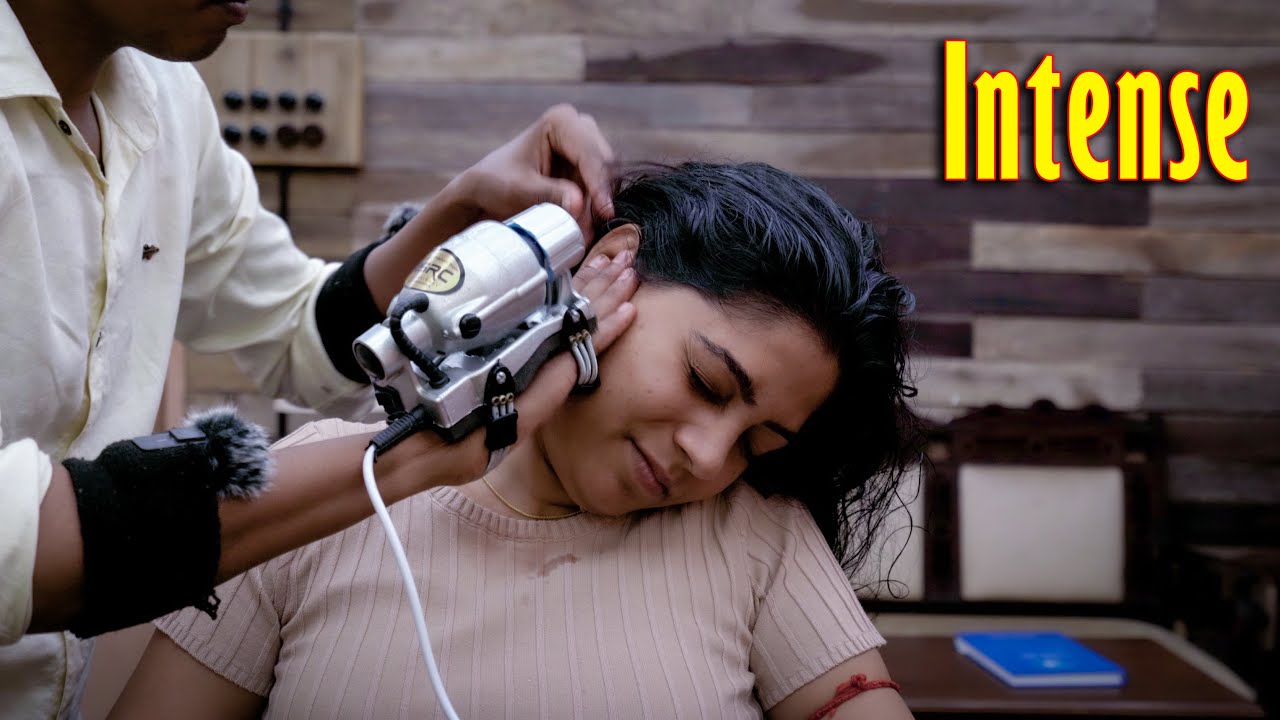 Street Barber Style Intense Head Massage and Ear Cleaning Indian