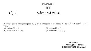 JEE Advanced 2014 Math Paper 1 (Q 4) solution | IIT JEE Maths | #jeeadvanced2014 #projecteducation