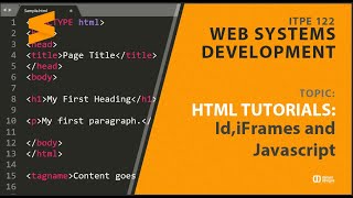 HTML TUTORIALS: Id, iFrames and Javascript
