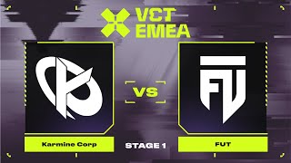 Karmine Corp vs FUT | Карта 1 | VALORANT Champions Tour 2024: EMEA Stage 1