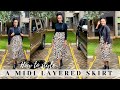 How to STYLE A MIDI LAYERED SKIRT -6 WAYS! |Outfit Ideas + Inspiration) |MIMO KARANJA