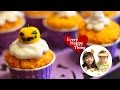 (*´ー`*) Halloween Jack O'Lantern & Ghost Muffins★ハロウィンのマフィン