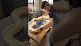 DIY Epoxy Resin Table with Roses & LED Lights! ✨ (Satisfying Pour)