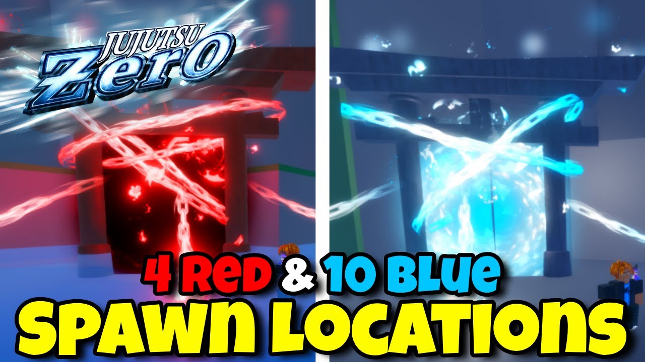 Места появления всех ворот (4 красных и 10 синих ворот) | Jujutsu Infinite