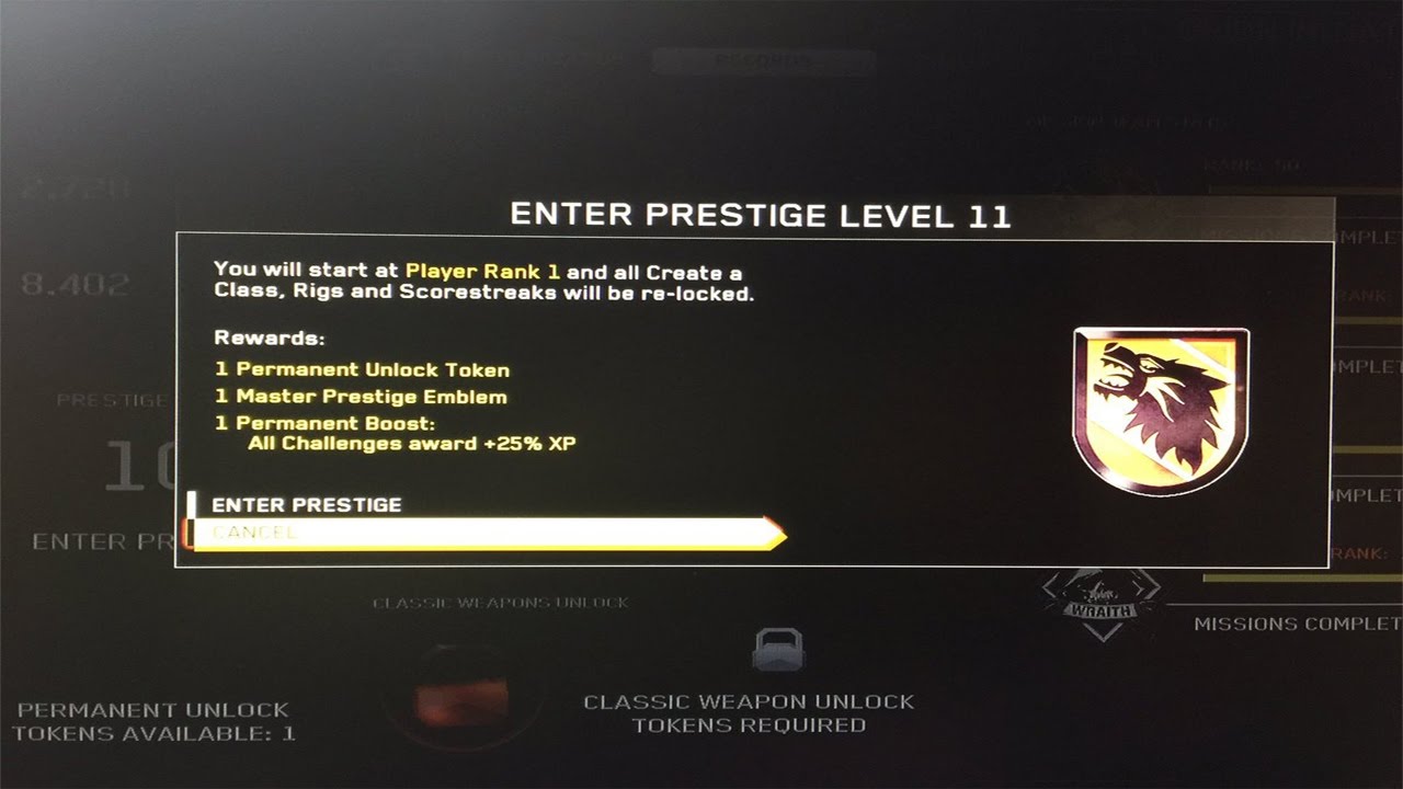 NEW PRESTIGES ARE NOW LIVE ON INFINITE WARFARE! (NEW UPDATE)