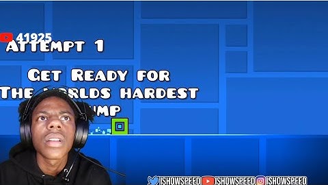 IShowSpeed beats the hardest jump in Geometry Dash
