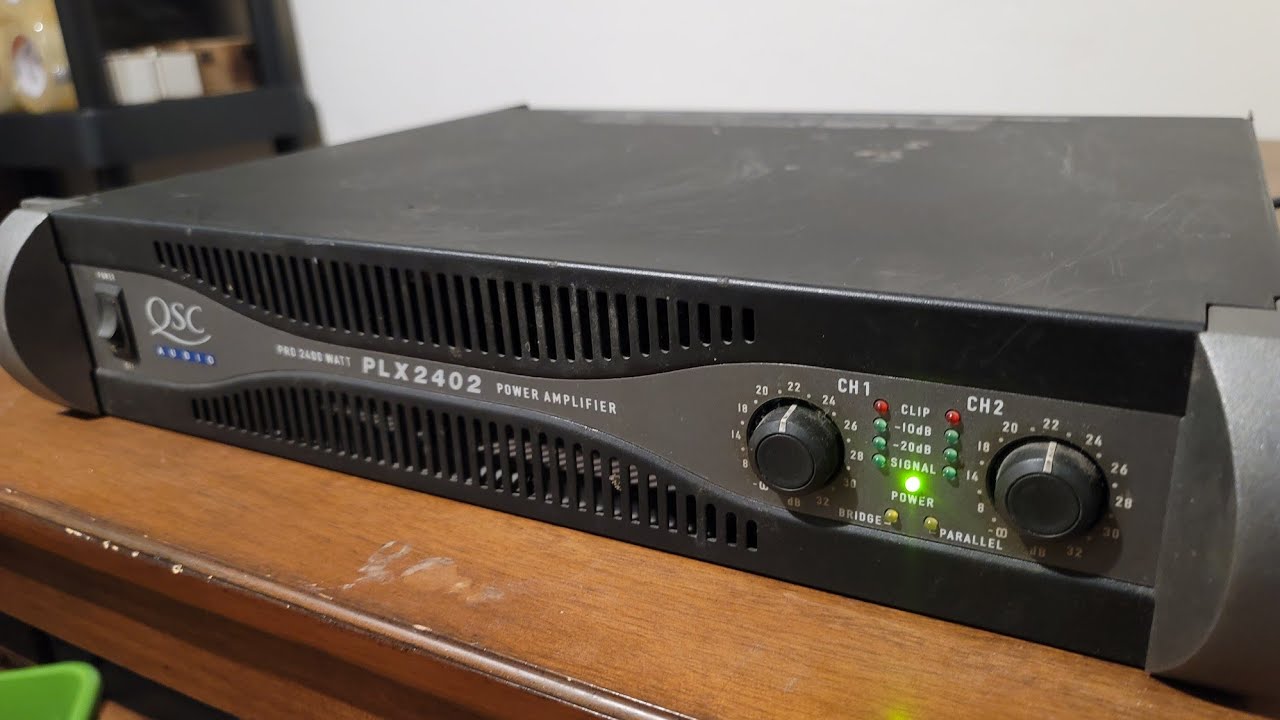QSC PLX2402 power amplifier - YouTube