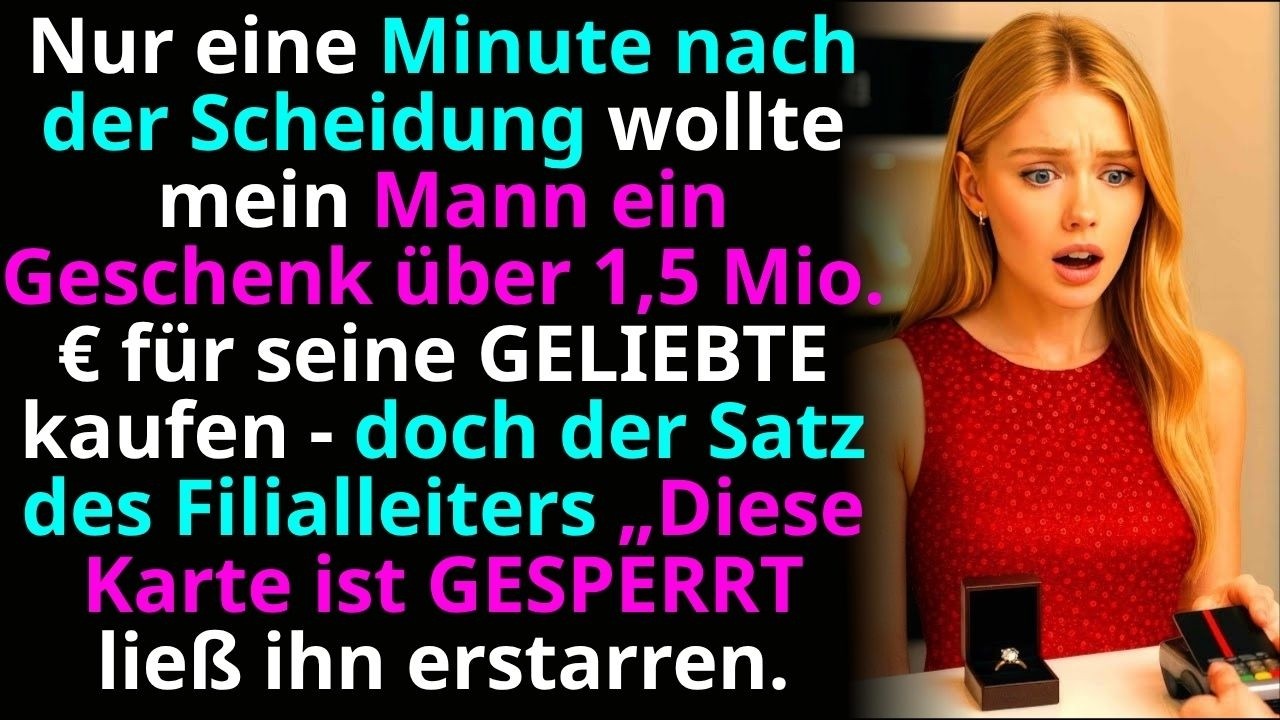 Nach der Scheidung: Mann will 1,5M€ für Geliebte, doch ein Satz des Kassierers lässt ihn erblassen