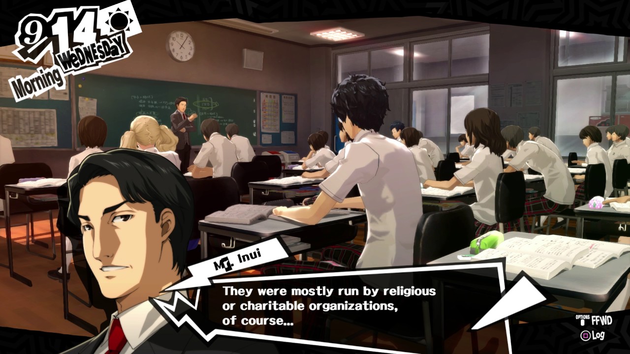 Persona 5 9/14 Wednesday Mr Inui Class Thrift Stores Pop Quiz