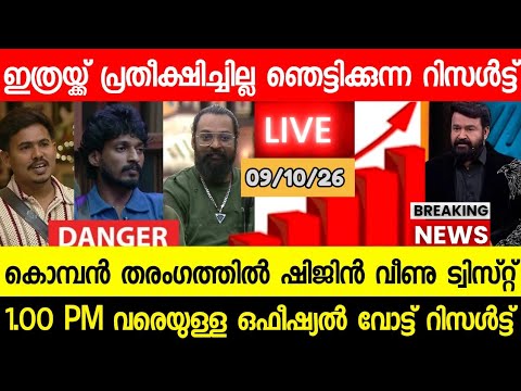 🔴LIVE: BIGG BOSS MALAYALAM S8 OFFICIAL HOTSTAR VOTING RESULT TODAY @1.00 PM|KOMBAN🥰| #bbms8 NewslIve
