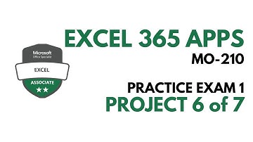 MOS Excel 365 Apps | Practice Exam 1: Project 6 of 7 [Filipino]