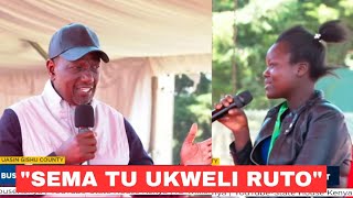 ULIKUA UNASKIAJE WAKATI ULIKUA UNAUZA KUKU ALAFU WATU WANAKATAA KUNUNUA? Young Girl faces Ruto 