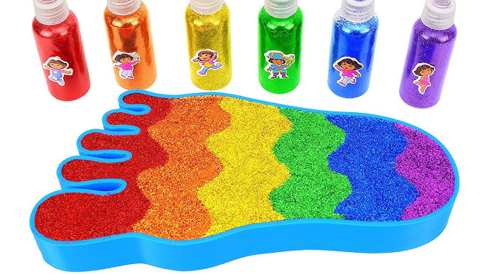 Learn 5 Colors Kinetic Sand in Baby Milk Bottle  Barbie Princess,Fruit  Party,Juice,Surprise Eggs 