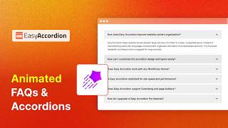 Easy Accordion - How to Upgrade Your FAQs & Accordions with Effects & Animations