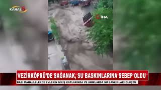 Samsun'da sağanak, su baskınlarına sebep oldu