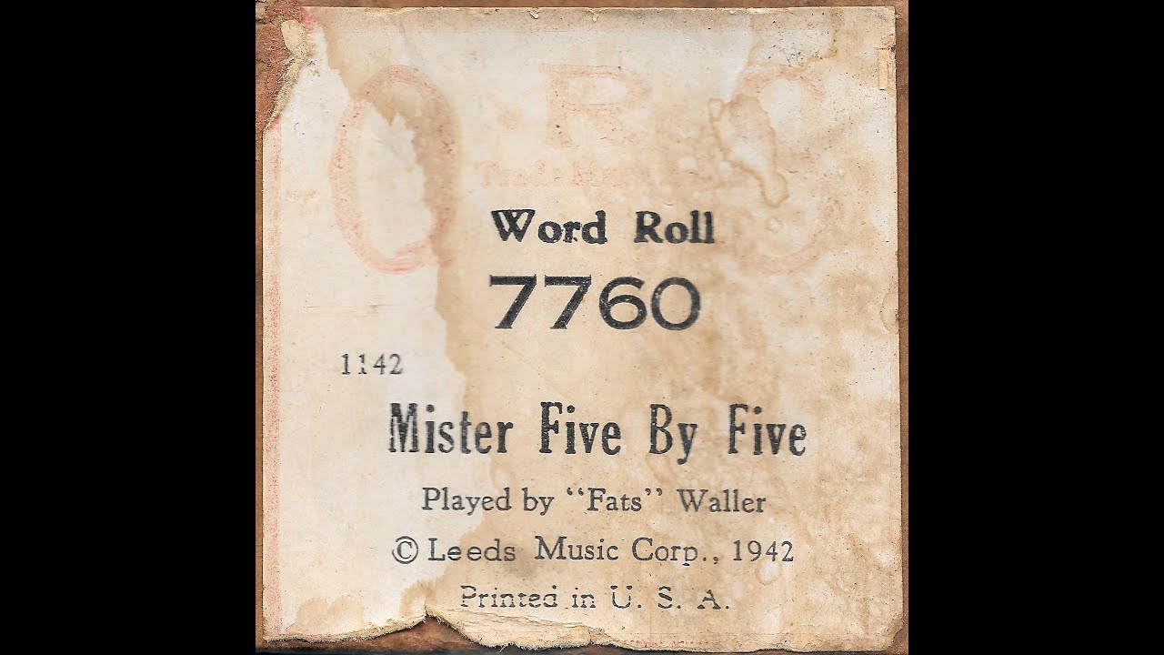 Mister Five By Five - Piano Roll - YouTube