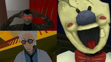 Ice Scream 3 Vs Smiling-X Corp Vs Grandson