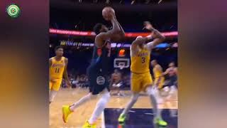 Anthony Davis block Joel Embid, amazing offense & defense against sixers.