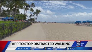 App to stop distracted walking