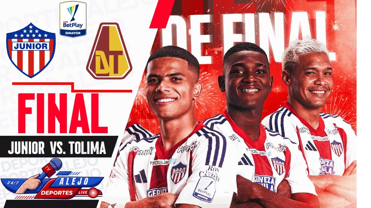 Junior vs Tolima: ¿Quién levanta la copa? Final de Ida EN VIVO - YouTube