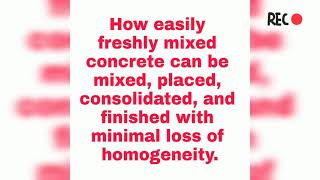 What is workability & bleeding in Concrete #Short