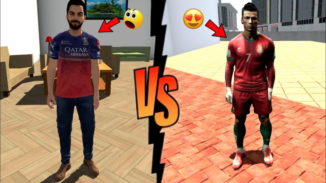 Virat Kohli and Ronaldo character in Indian Bikes Driving 3D