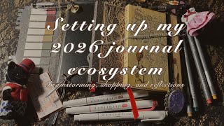 My 2026 journal ecosystem!! 📔🗓️|| brainstorming, shopping, and flip through!