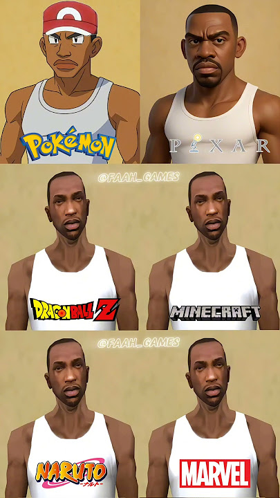 🔥CJ IN DIFFERENT VERSIONS...#cj #gta #gtasanandreas #aiart
