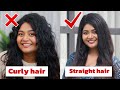 Straight hair or curly hair      hair   