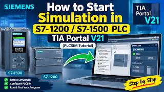 Full How to Start Simulation in Siemens S7 1200  S7 1500 PLC  TIA Portal V21 PLCSIM Tutorial News