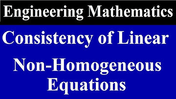 Consistency of Linear Non-Homogeneous Equations in Hindi