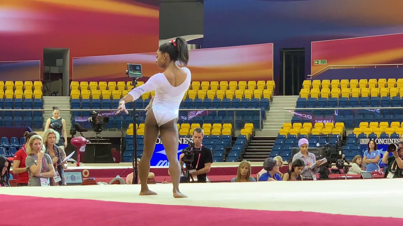 Simone Biles - floor - podium training DOHA