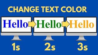 Create Color Changing Text With JavaScript and HTML | Explained #javascript