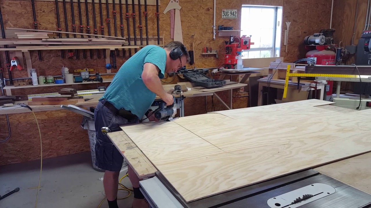 Cargo trailer conversion 5 installing 1/4" fir wall panels YouTube