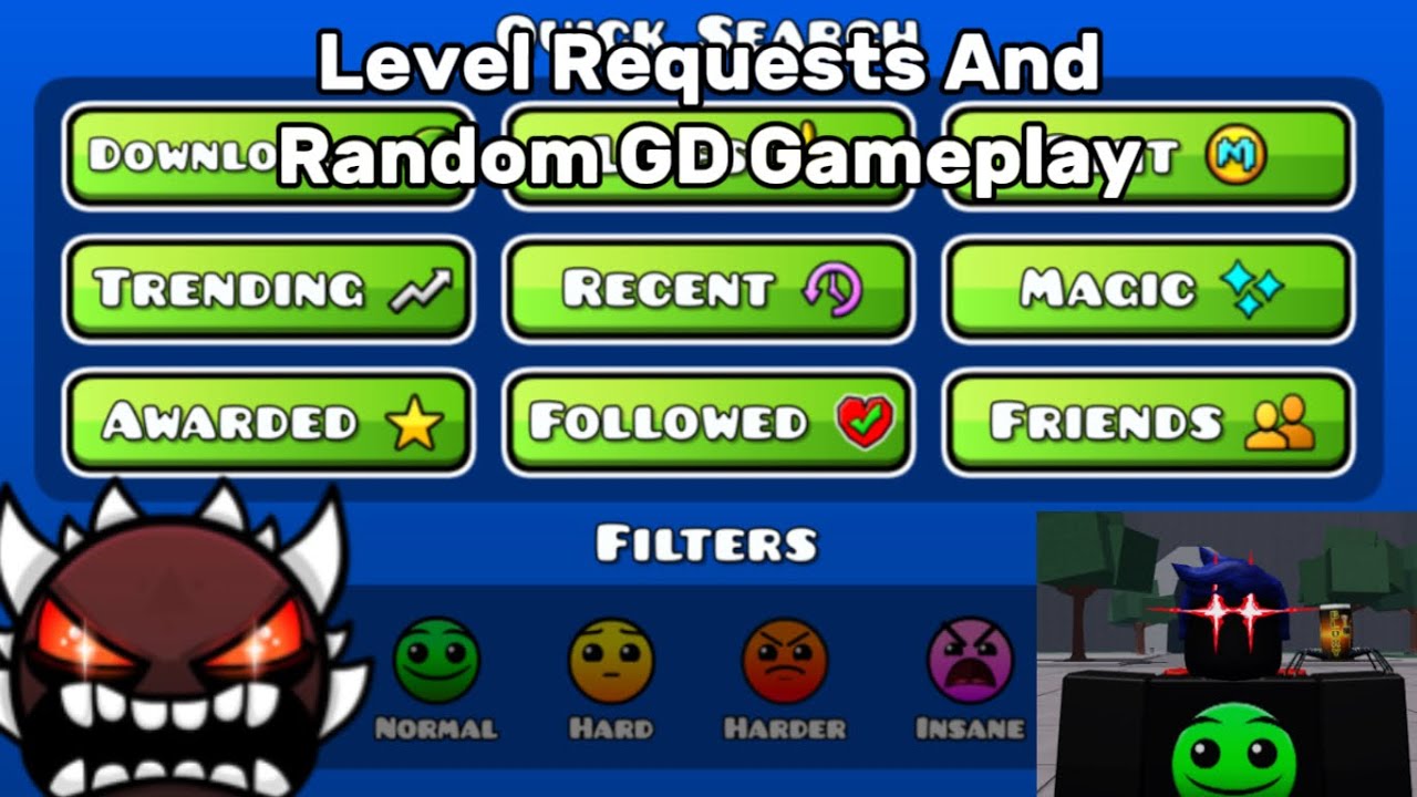 Playing Random Levels In Geometry Dash [Level Requests As Well!] - YouTube